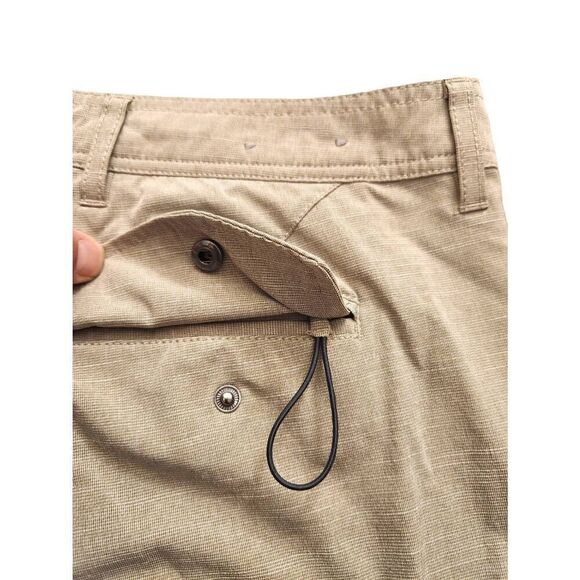 LINKSOUL Performance Golf Shorts Mens 38x10 light beige Poly - Picture 6 of 12